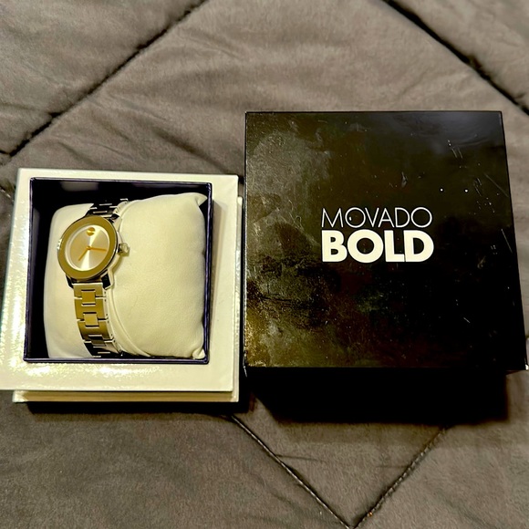 Movado brand new watch. Known for their modern aesthetic.